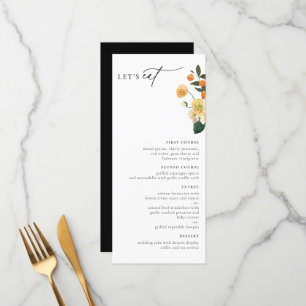 Blommigten Citrus Orange Menu Meny