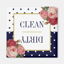 Blommigten Clean Dirty Dishwasher Magnet
