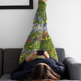 Blommigten Colorful Meadow Wildblommor Leggings