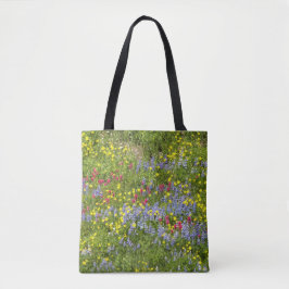 Blommigten Colorful Meadow Wildblommor Tygkasse