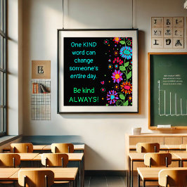 Blommigten coola Kindess Poster