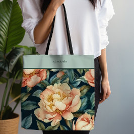 Blommigten Coral Grunge Tygkasse