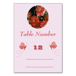Blommigten Coral Rosa Butterflies Land Bordsnummer