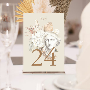 Blommigten Cream Pampas Torkade grass Tropical Jun Bordsnummer