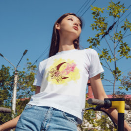 Blommigten Crescent Ramadan, vacker vattenfärg T Shirt