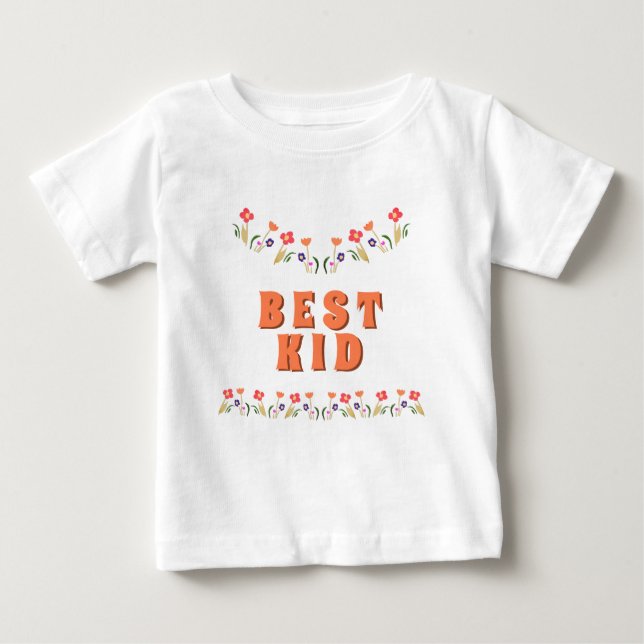 Blommigten Cute Best Kid Flowers T Shirt (Framsida)