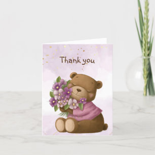 Blommigten Cute Nalle Bouquet Flowers Tack