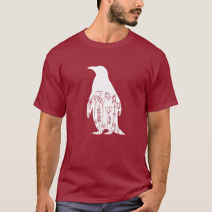 Blommigten Cute Penguin Älskare Animal Flowers T Shirt