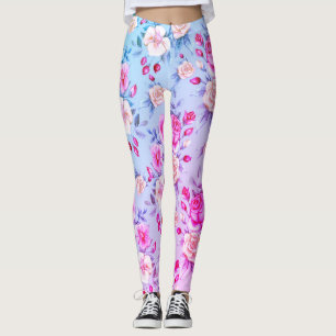 Blommigten Daety Blue Rosa Leggings