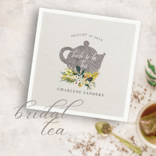 Blommigten Daisy Blommigt Möhippa Tea, sommartid Pappersservett