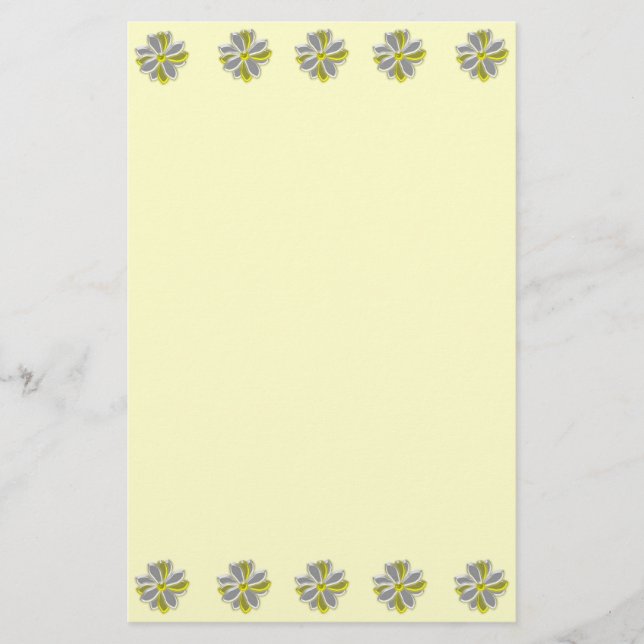 Blommigten Daisy Flowers som skriver Papper (Framsida)