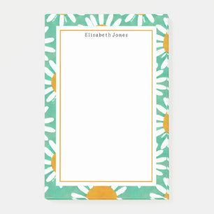 Blommigten Daisy för folkkonst Post-it Block