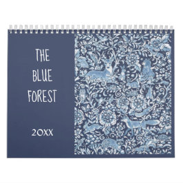 Blommigten Delft - Blue & White Forest Animals Kalender