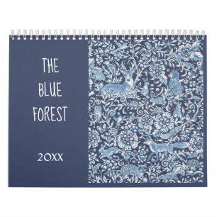 Blommigten Delft - Blue & White Forest Animals Kalender