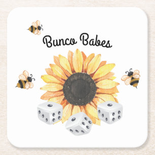 Blommigten Dice Bunco Underlägg Papper Kvadrat