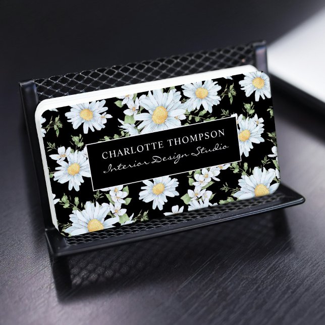 Blommigten Dot Mönster Professionell i den moderna Visitkort (Skapare uppladdad)