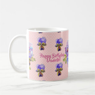 blommigten Dot Mugg i Shabby chic, kärlek