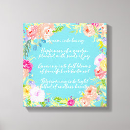 Blommigten Dream Dikt Watercolor Canvastryck