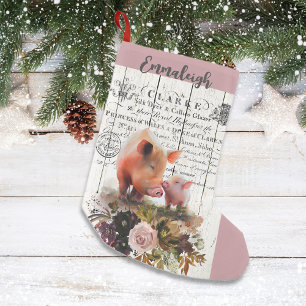 Blommigten Duroc Grisar Liten Julstrumpa