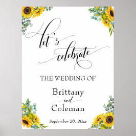 Blommigten Elaborera med typografi Låt oss firande Poster