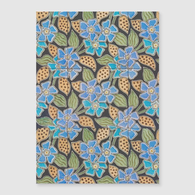 Blommigten elegant Blå perivinkle, blå , klassisk (Framsida)