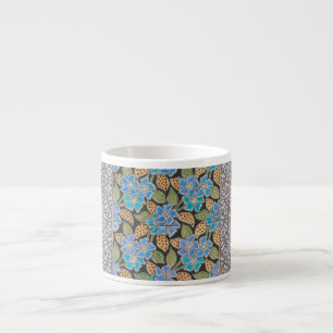 Blommigten elegant Blå perivinkle, blå , klassisk Espressomugg