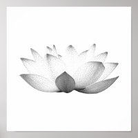 Blommigten elegant Black & White Lotus