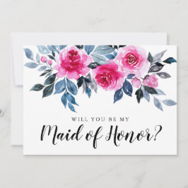 Blommigten elegant blir mitt Maid of honor-kort