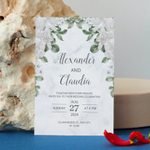 Blommigten Elegant bröllop i den minimalistiska vi