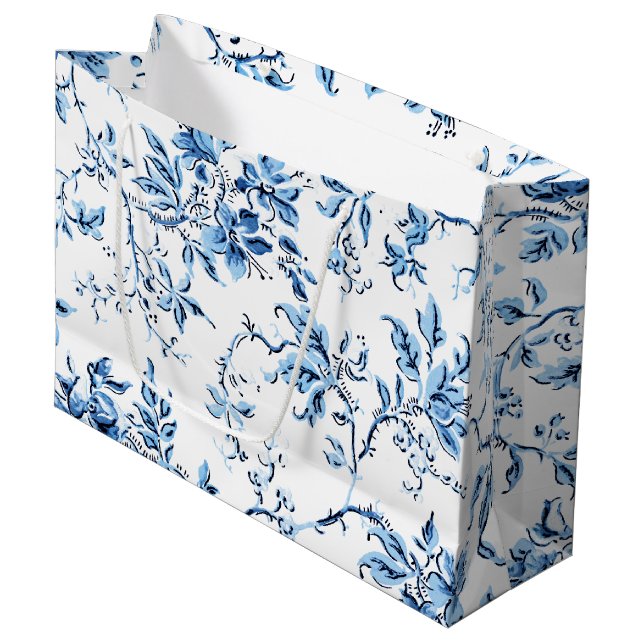 Blommigten elegant Delft Blue och White (Framsidan Vinklad)