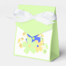 Blommigten elegant design i Gulten Grönt blå Presentaskar