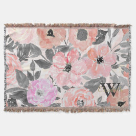 blommigten elegant enkel vattenfärg mysfilt