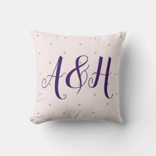 Blommigten Elegant för flickvän - Modern Monogram Kudde