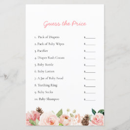Blommigten elegant Gissa det Prisa babyvisningsspe