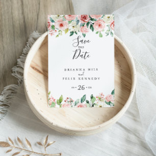 Blommigten elegant - höst Spara datum Vykort