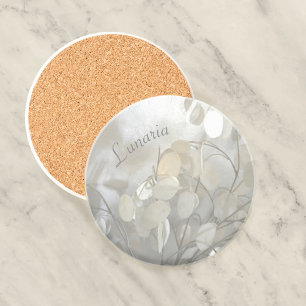 Blommigten Elegant i silver-dollar i Lunaria Underlägg