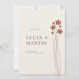 Blommigten elegant på hösten Spara datum Inbjudningar