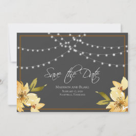Blommigten elegant Sträng Ljus Spara datum Datumet