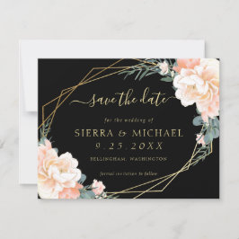 Blommigten elegant Svarta persikor Guld Spara datu Inbjudningar