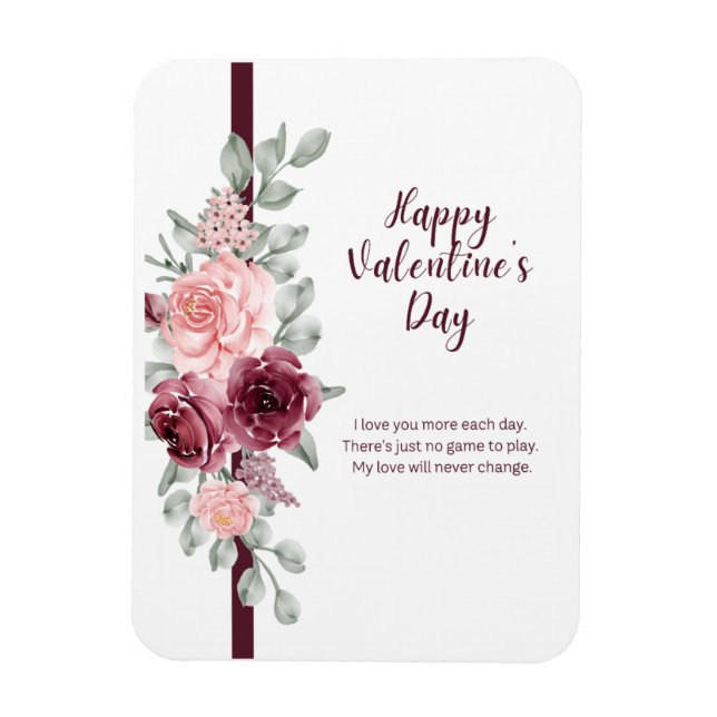 Blommigten elegant vattenfärg magnet (Vertikal)