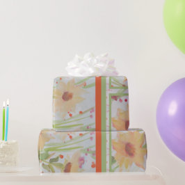 Blommigten elegant vattenfärg presentpapper