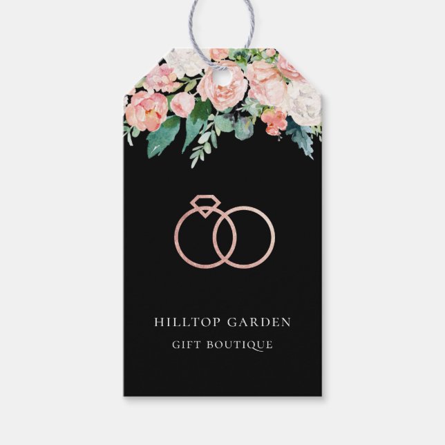 Blommigten elegant vid Ringar i Ro, Prisa Märkre Presentetikett (Framsidan)