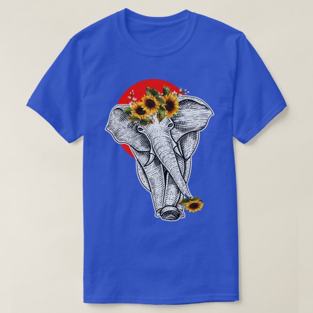Blommigten Elephant Aesthetic Graphic T Shirt (Design framsida)