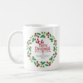 Blommigten , enkel Elegant, julkrans Namn Kaffemugg