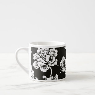 Blommigten Espresso Mugg-Black & White Espressomugg