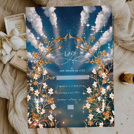 Blommigten Eternt Kärlek Baroque Thned Bröllop OSA Kort