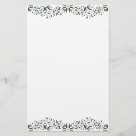 Blommigten Eucalyptus Greenery Brevpapper