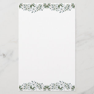 Blommigten Eucalyptus Greenery Brevpapper