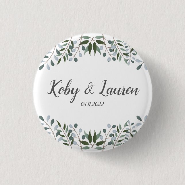 Blommigten Eucalyptus Greenery Knapp (Framsida)