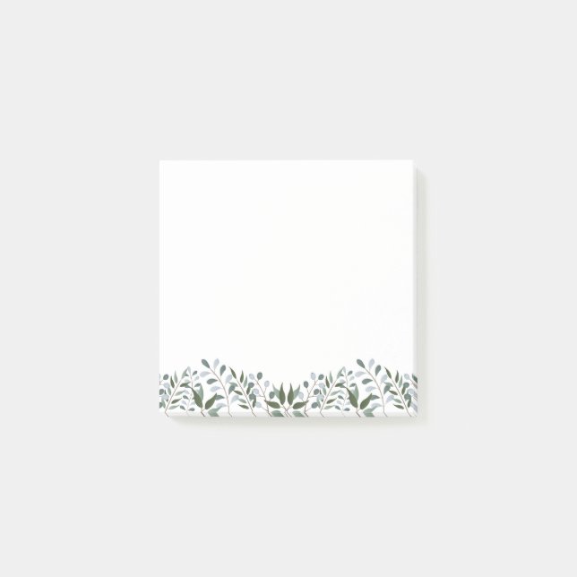 Blommigten Eucalyptus Greenery Post-it Block (Framsida)